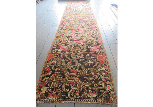 Antique Caucasian Runner With European Design, Circa 1880, 4.57m X 1.17m