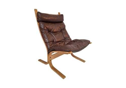 Ingmar Reling For Westnofa   Siesta Chair   Bentwood Sling Chair   Brown Leather