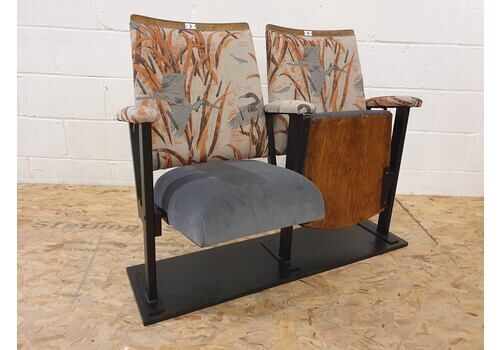 Upcycled Flip Up Theatre Seats With Daniel Heath Fabric