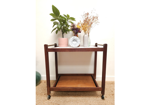 Retro Drinks Trolley Mid Century Teak Formica Tea Trolley Vintage 1960s Delivery