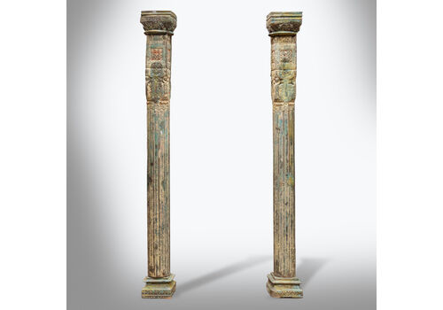 Indian Teak Reclaimed Pillar Dt2