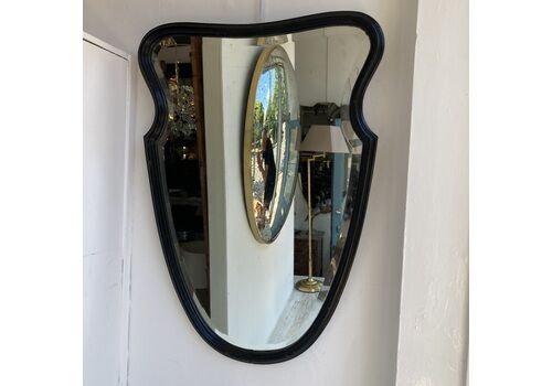 Ebonised Shell Miiror, 1920s, Vintage