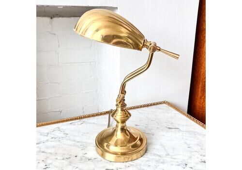 Vintage Brass Scalloped Table Lamp