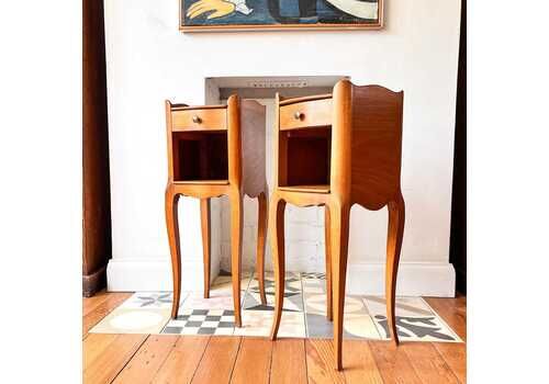 A Pair Of Vintage French Miniature Bedside Tables