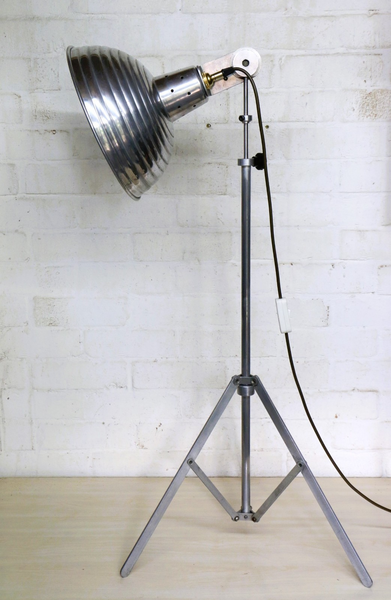 Table Lamp Floor Lamp Vintage Converted Photo Studio Lamp Aluminium Working photo furniture