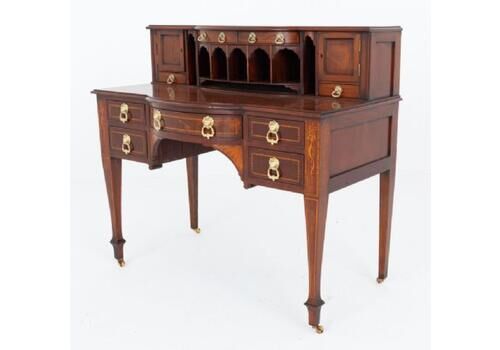 Sheraton Desk Mahogany Bonheur Du Jour 1880