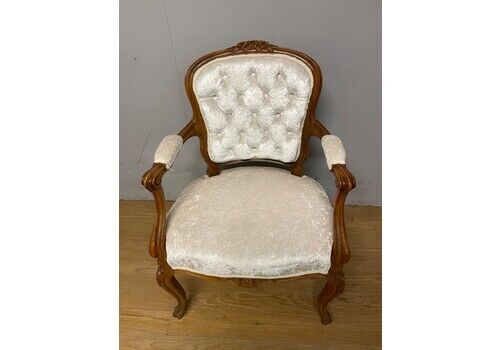 Solid Walnut Louis Quinze Style Armchair Circa 1900