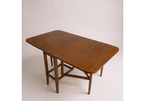 Mid Century Modern Macintosh Teak Extending Drop Leaf Table