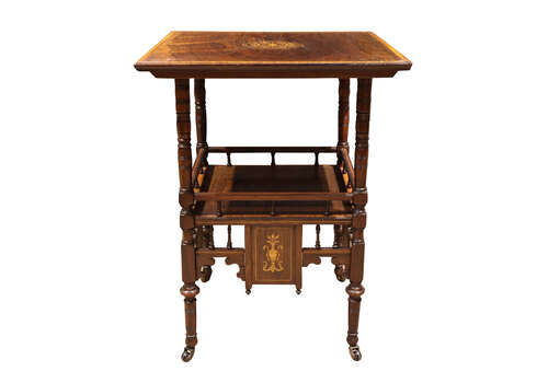 Late 19th Century Inlaid Rosewood Side Table, English, Circa 1890