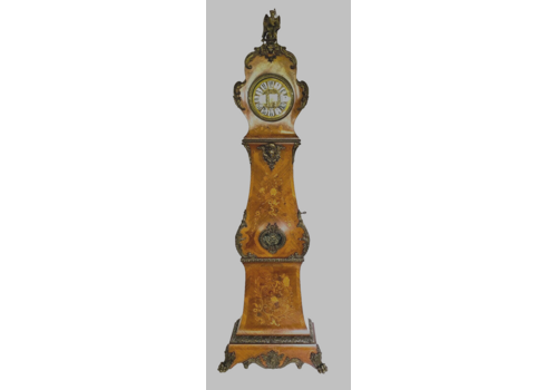 Louis XV Style Inlaid Beach Wood Regulator 20th Century