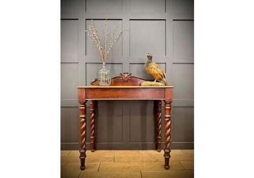 Victorian Solid Mahogany Hall Table Console Antique Side Occasional Table