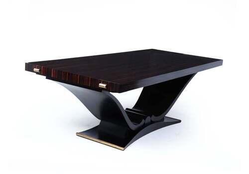 Art Deco Macassar Ebony 14 Seat Dining Table