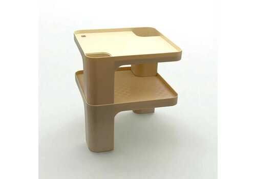 Rare 1970s Space Age Side Tables By Flair – Modular Stackable Plastic Design With Honeycomb Texture – Made In Holland – Excellent Condition