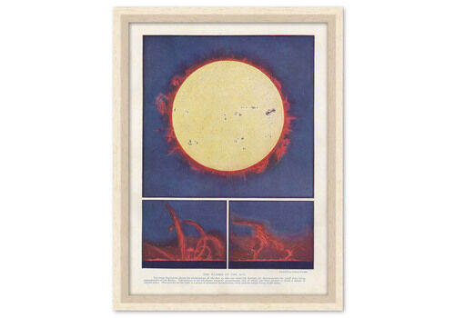 “The Flames Of The Sun” Framed 1912 Chromolithograph