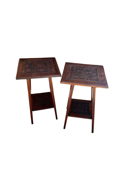 Pair Of 1930’s Vintage Oak Side Tables photo furniture