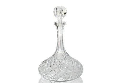 Vintage Ships Decanter | Heavy Cut Crystal Carafe | Yacht Style