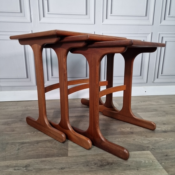 Retro Vintage Nest Of Three G Plan Fresco Side Teak Tables Ib Kofod Larsen ? photo furniture