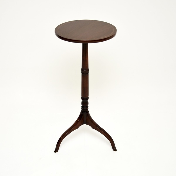 Antique Edwardian Inlaid Mahogany Occasional Side Table photo furniture
