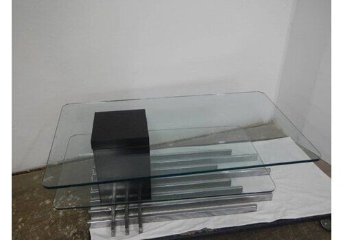 Tempered Glass Coffee Table By Vittorio Dassi, 1960s