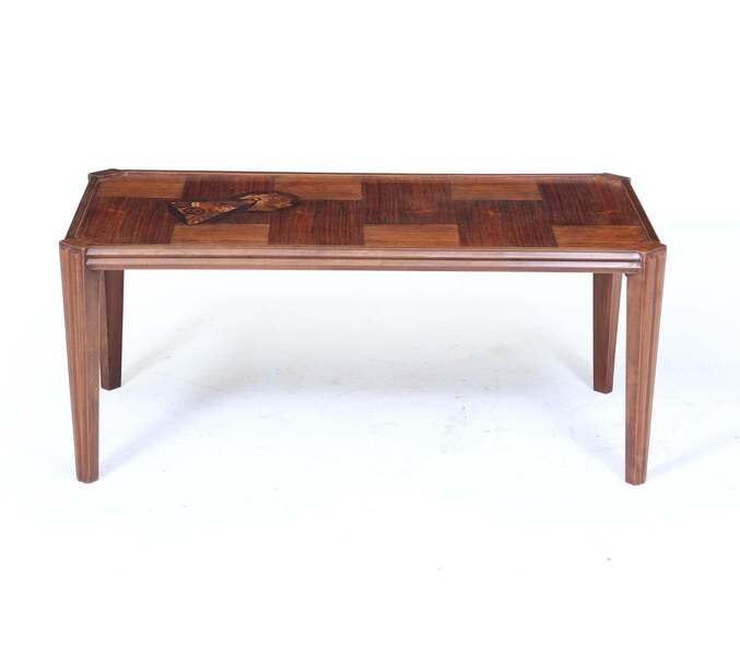 Art Nouveau Coffee Table Signed "Gus" photo furniture
