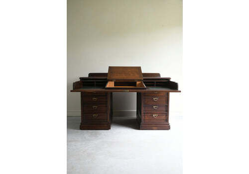 Large Antique Victorian Oak Desk