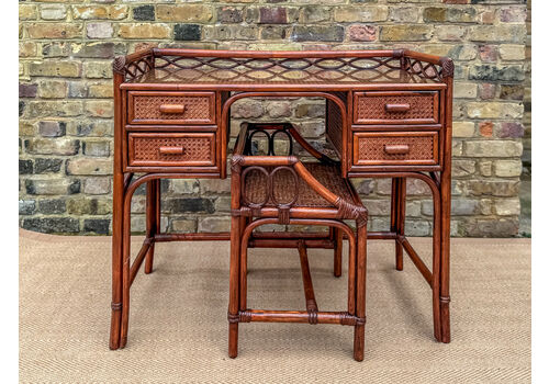 Bamboo Dressing Table With Stool
