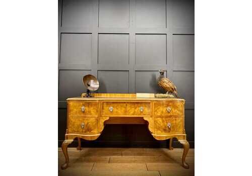 Vintage Maple & Co Queen Anne Style Burr Maple Desk – Circa 1930s Stunning!