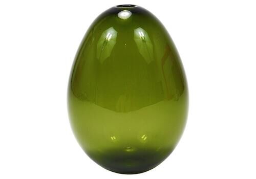 Kaj Franck Saippuakupla Green Soap Bubble Art Glass Vase, Nuutajärvi Finland