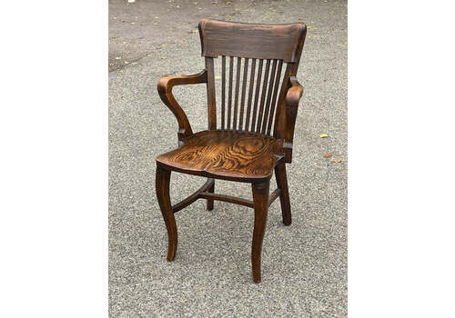Edwardian Oak Desk Chair , Superb Quality, Stamped Boardmans