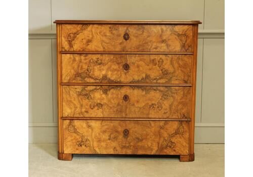 Swedish Burr Walnut Chest Of Drawers