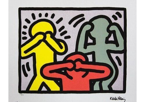 Keith Haring, Pop Shop, High End Offset Print, 1970s, Ink & Paper , 1980s, Ink & Pencil & Paper