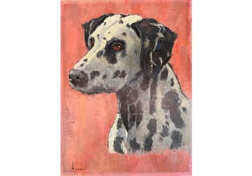 Jose Maria Tuser Vazquez Dalmatian Dog Oil Painting