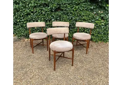 Vintage G Plan Mid Century Round Dining Chairs X 4