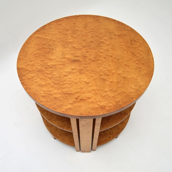 Art Deco Birds Eye Maple Nesting Coffee Table photo Furniture