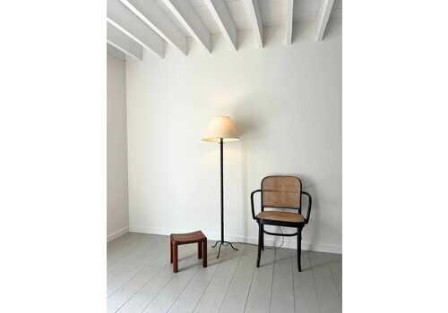 Metal Bamboo Stem Floor Lamp Mid Century French Standing Light, Rewired And Pat Tested, Maison Baguès Design Style