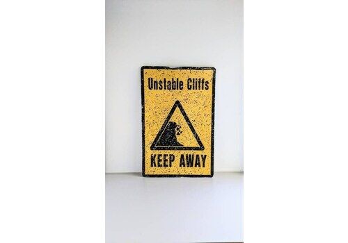 Vintage Large Metal Warning Sign 