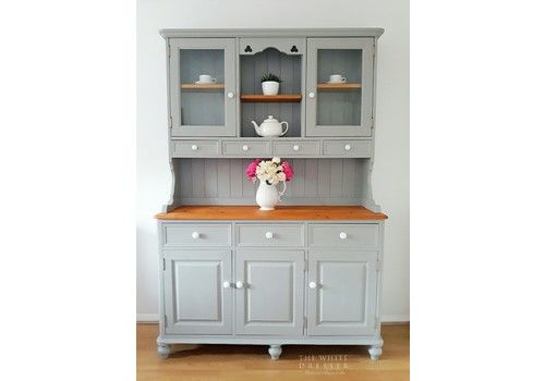 Vintage Dressers Antique Mid Century Vinterior Welsh Dresser Solid Pine Farmhouse
