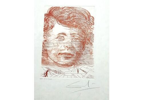 Salvador Dali   John Kennedy   Original Handsigned Etching1968