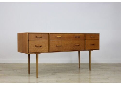 Stag Concorde Light Oak Low Chest Designed 1963