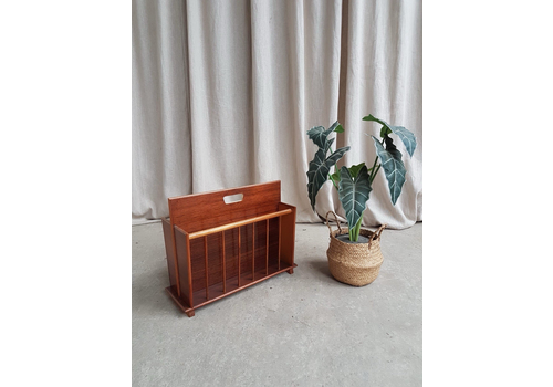 Vtg Mid Century Magazine Rack Records Vinyl Danish Scandi Retro R906