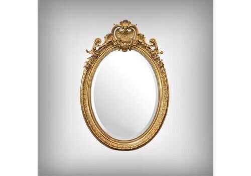 Large Gilded Wood Mirror, Louis XV Style – 2nd Part Of The 19th Century