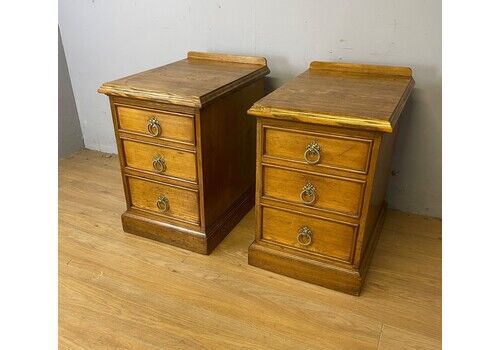 Pair Of C19th Golden Ash Bedside Cabinets Circa 1880