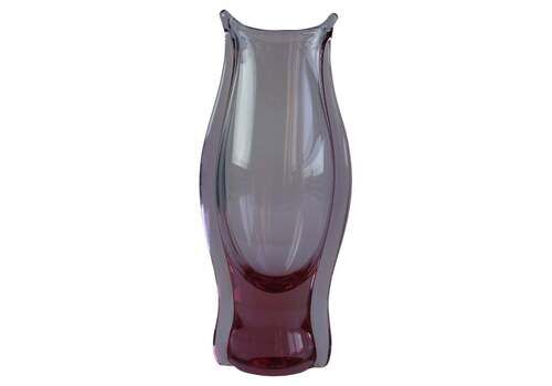 Mid Century Czech Purple Art Glass Vase By Zbs, 1960s