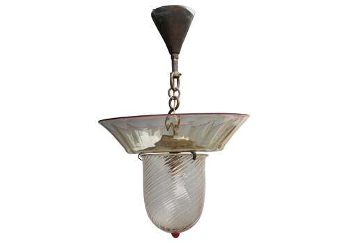 Venini Cappellin 1930 Art Deco Murano Glass Lantern
