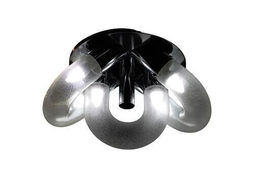 Carlo Nason For Mazzega Chandelier Pop Art Pulegoso 1970 Chromed Metal