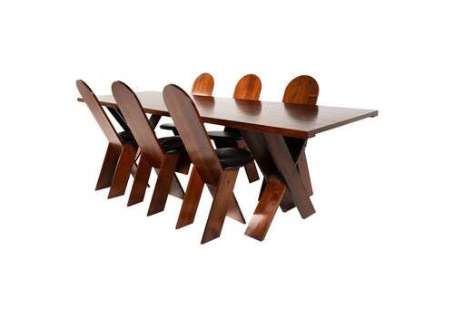 Mid Century Modern Dining Set By Marco Zanuzo For Poggi, Italy, 1970s