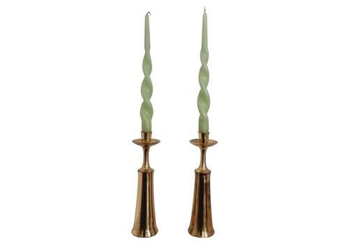 Jens Quistgaard, Candlesticks In Solid Brass, Denmark, Mid Century Modern