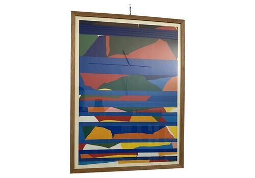 1970 Italy Post Modern Multiple Abstract Multicolor Print By Piero Dorazio
