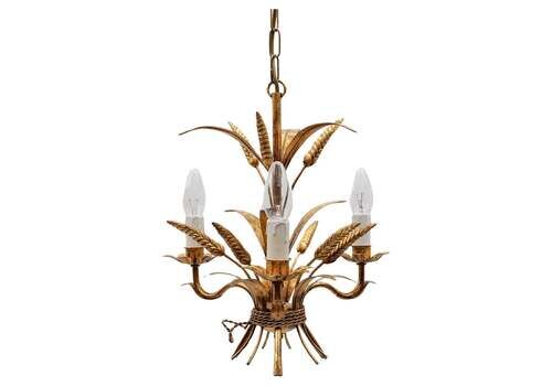 Hollywood Regency Flower Ceiling Lamp By Hans Kögl, Germany, 1970s