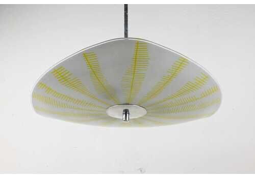 Triangle Glass Ceiling Lamp, Atomic Lighting, Mid Century Lighting, Mid Century Lamp, Ceiling Light, Mid Century Modern. Mid Century Light